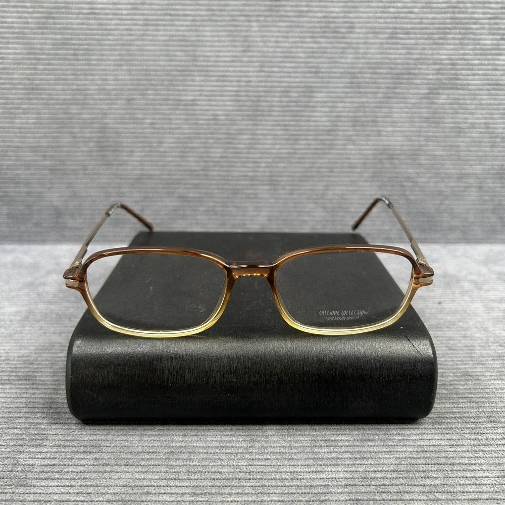 Calliope Collection Zapata Brown Fade Gold Y2k Eyeglass Frames 54-17-140